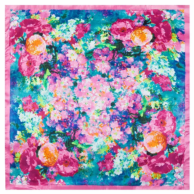 2022 Europe 60cm Spring New Versatile Women's Imitation Silk Business Leisure Small Scarf Occupation Small Square Towel