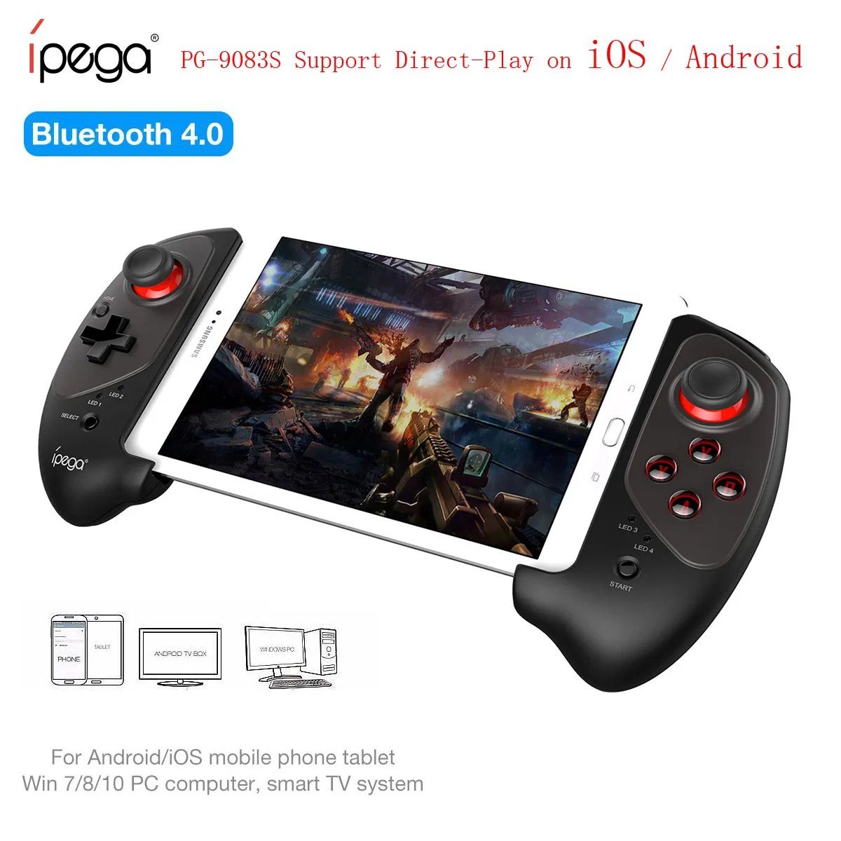 Original iPEGA 9083S Bluetooth Gamepad Wireless Game Controller For  Android/IOS Mobile Phone Tablet Ipega Telescopic Handle - AliExpress  Consumer Electronics