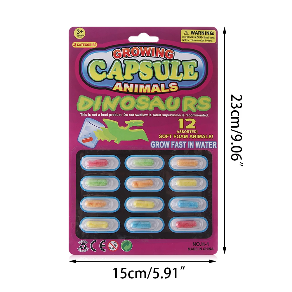 4pcs Novelty Gag Toys Magic Grow Water Absorption Capsule Juguetes Bath Toy Cognition Toys Kids Educational Cartoon Animal