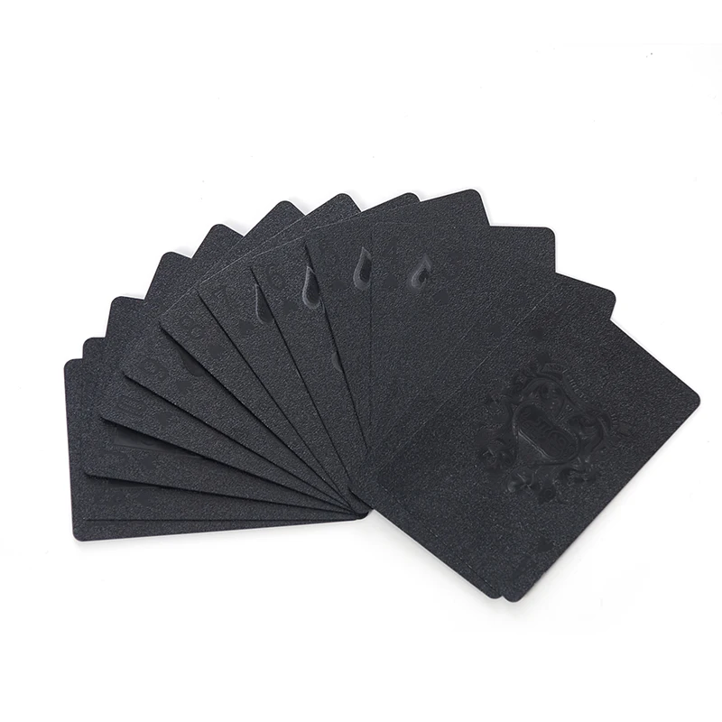 54 шт. черные пластиковые игральные карты водонепроницаемые ПВХ игры в покер игровые карты наборы доллар США с коробкой для покера классические магические трюки инструменты - Цвет: Белый