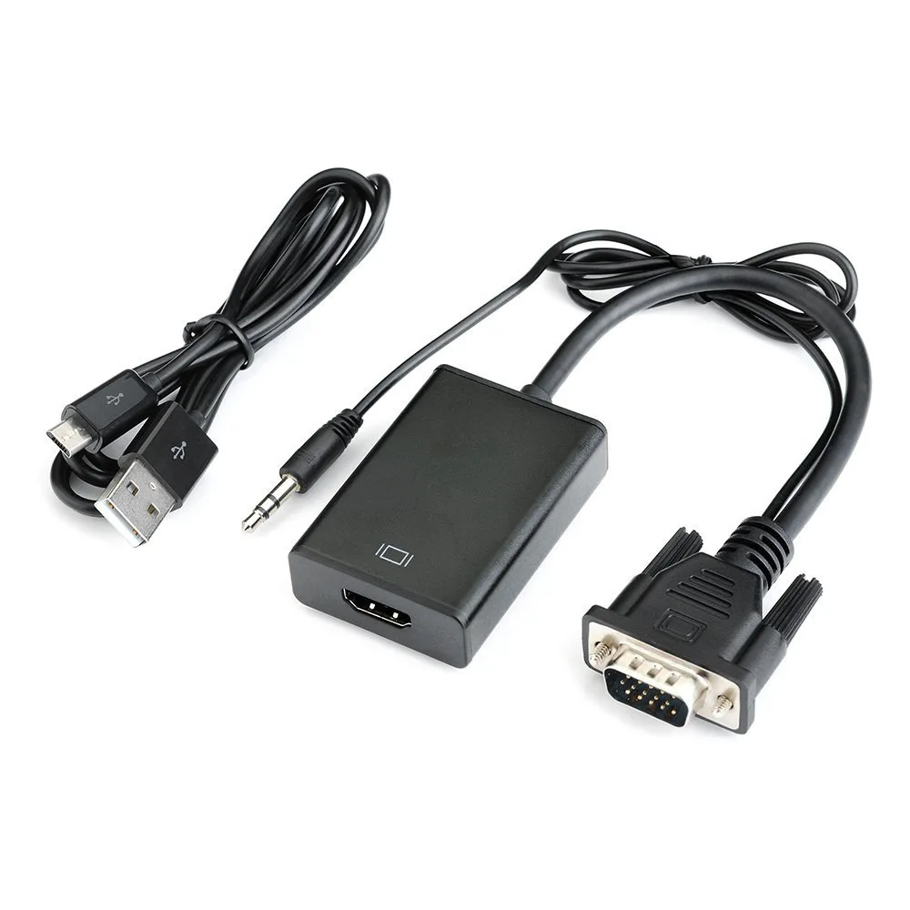 

VGA Revolution HDMI Mother Computer Turn Television HD Cable VGA to HDMI Audio Adapter Cable 1080P
