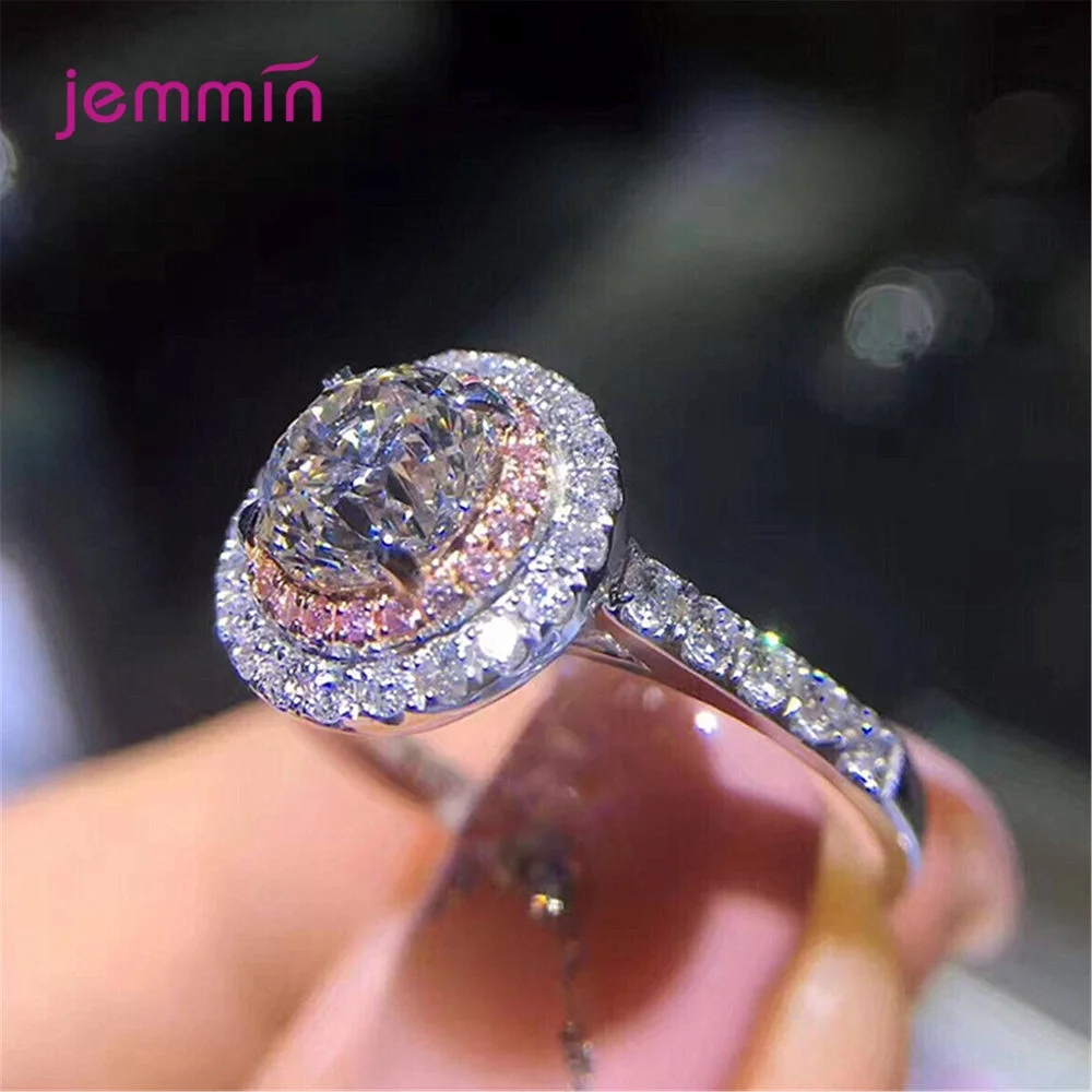 Геометрические Свадебные ювелирные изделия, роскошные кольца для помолвки, вечерние кольца для женщин, S925 серебро, недорогой подарок принцессы на свадьбу