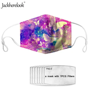

Jackherelook 3D Butterfly Animal Designer Mask 7PCSFilter Paper Dustproof PM2.5 Pollution Cover Masque Non-disposable Kids Masks