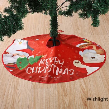 

90CM Christmas Tree Skirt Plush Christmas Decoration Tree Skirt for New Year Home Unique Design Round Xmas Decor Ornaments New