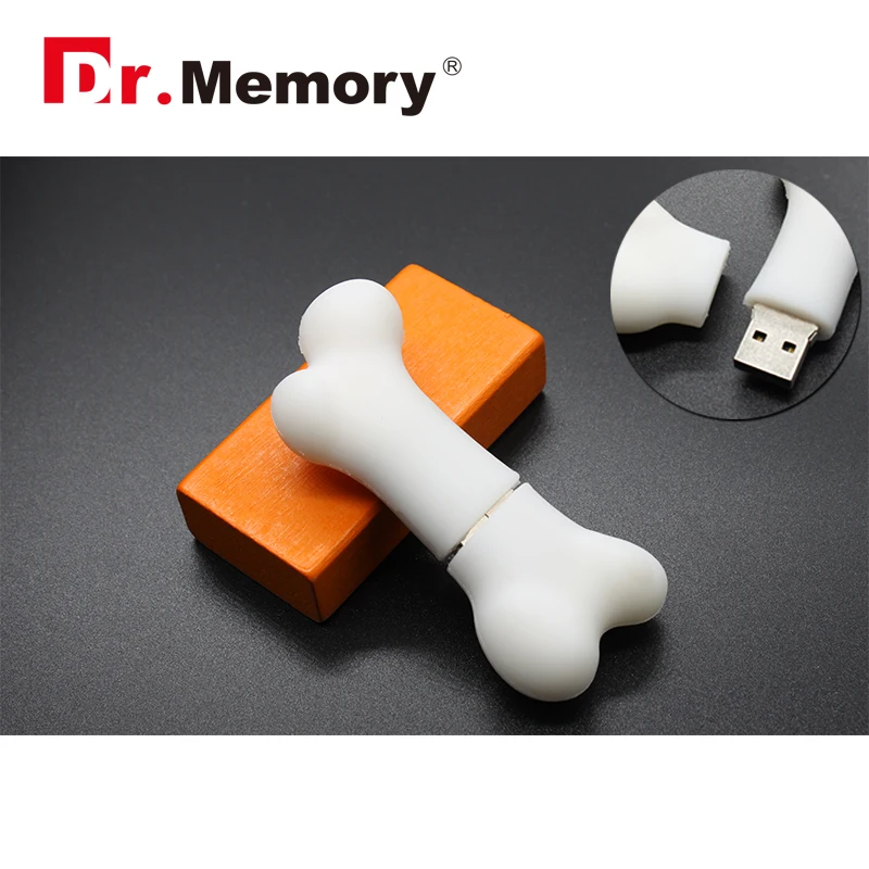 8gb pen drive USB Flash Drive 128GB Silicon Pen Drive Stick USB 64GB/32GB Flash Memoria Cartoon Dog Bone Model U Disk Flash PENDRIV USB Device 100 gb flash drive