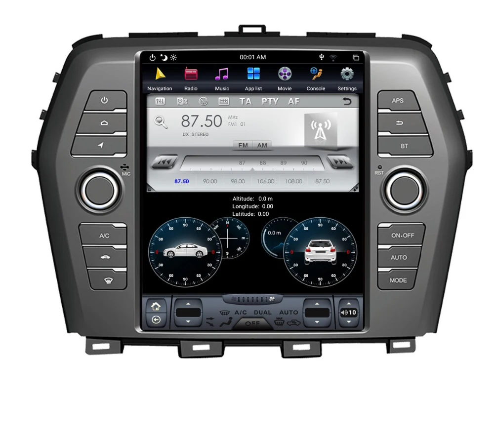 

10.4" tesla style vertical screen android 9.0 Six core Car GPS radio Navigation for Nissan Maxima 2016-2018