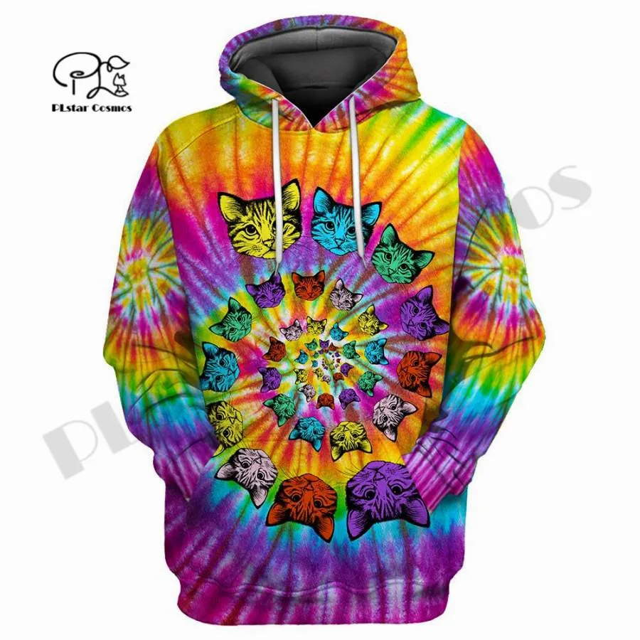 

PLstar Cosmos 3Dprinted Newfashion Hippie Radiation Colorful Cat Art Streetwear Funny Awsome Casual Hoodie/Sweatshirt/Zip Style7