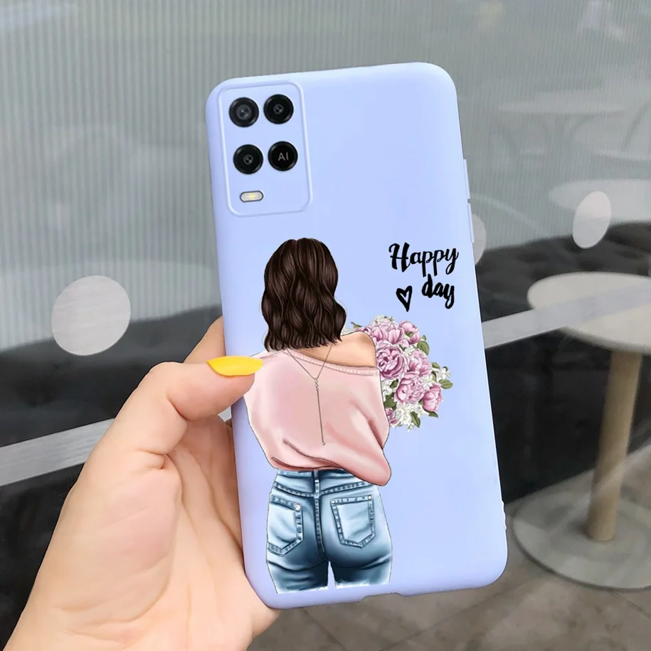 phone pouches For OPPO A54 A 54 2021 Case Silicone Phone Cover For OPPOA54 CPH2239 CPH2195 A 54 5G Shockproof Soft Bumper 6.5 inch Cute Covers mobile pouch