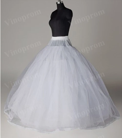

Wedding Petticoat Cheap Bridal Accessories White Hem Lace Appliques Ball Gown