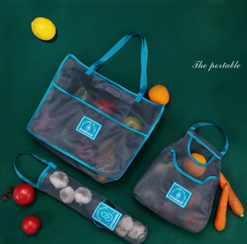 

Creative Vegetable Onion Potato Storage Hollow Breathable Mesh Bag Kitchen Garlic Ginger Mesh Storage Bag Shopping Bag Organizer