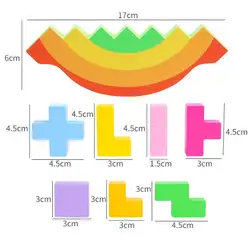Тетрис строительные блоки баланс детский сад настольные игры Детские игрушки Подарки когнитивные цветные качели игрушечные кирпичи