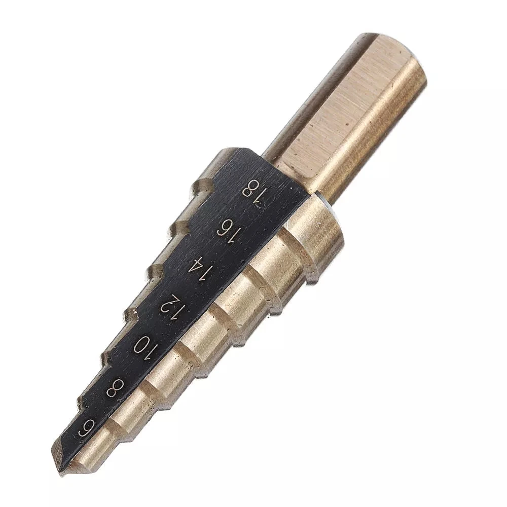 ALLSOEM Drillpro 5pcs 4-35mm HSS Step Drill Bit Set Multiple Hole Metric Size with Aluminum Case High Quality