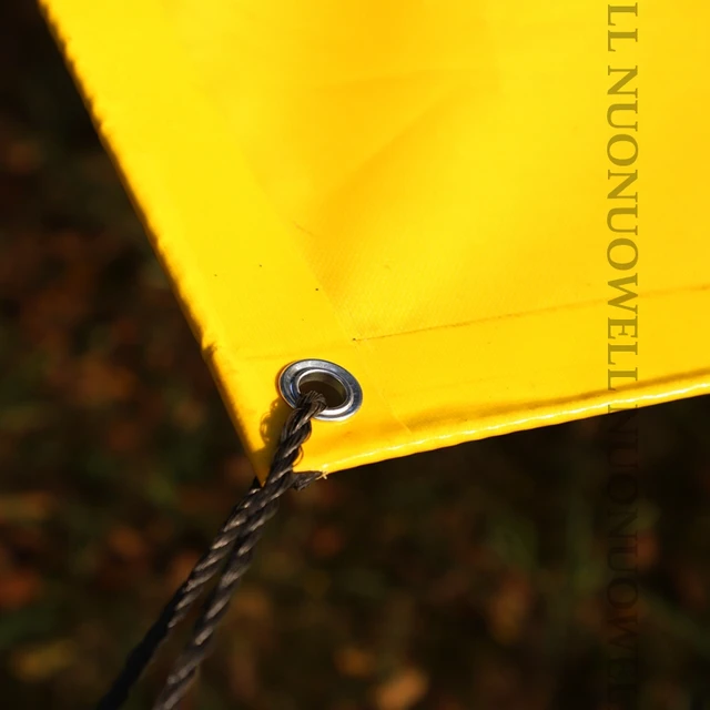 Vastagság 0,45 Mm Sárga Pvc Tarpaulin Esőálló Ruhával Napfényes Napzók Kerti Udvari Teherautó Vízálló Kendő - Image 3