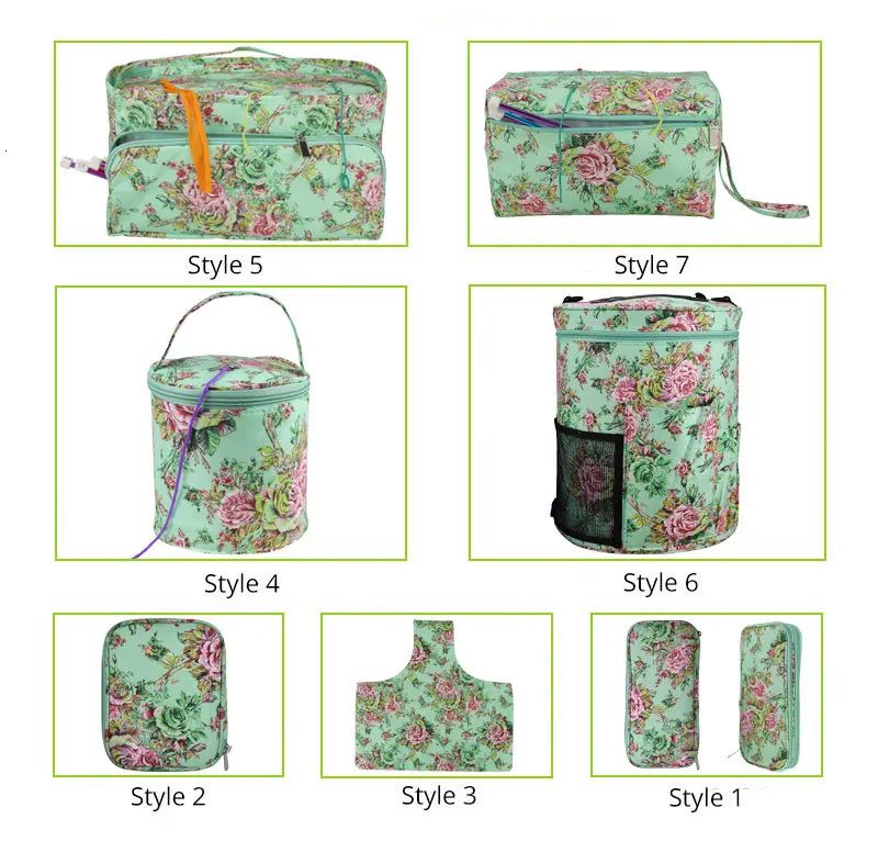 Новая пустая сумка для хранения пряжи, сумка для вязания крючком «сделай сам», 7 видов стилей крючком и вязальной сумкой для вязания и шитья