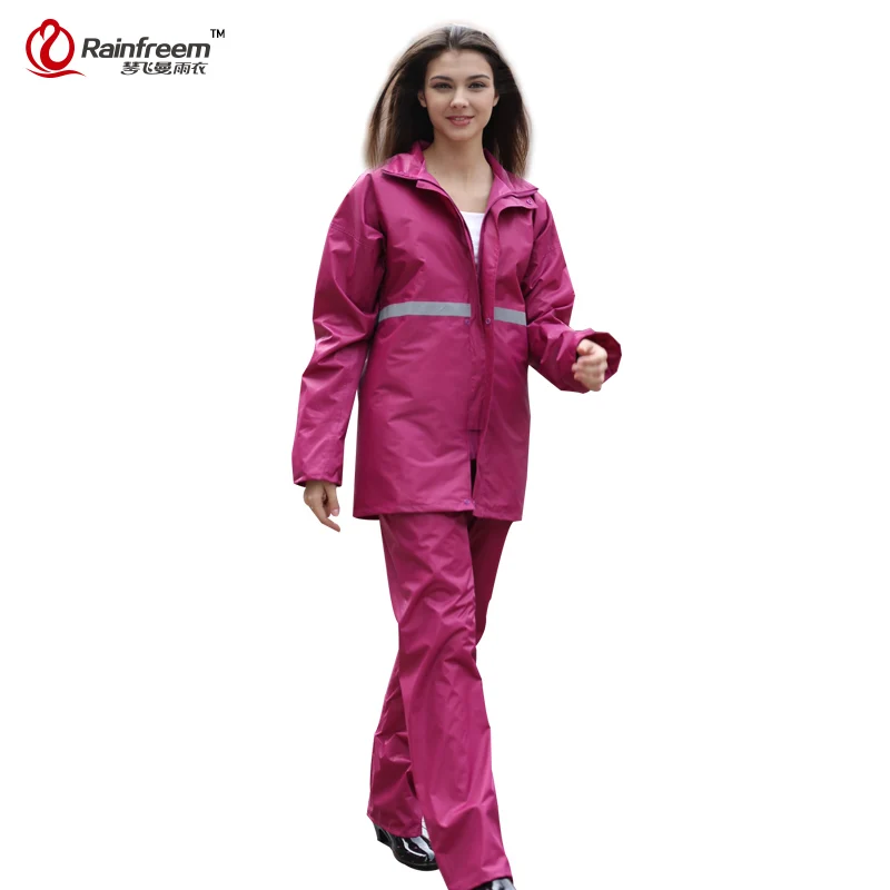 

Rainfreem Double-layer Impermeable Raincoat Women/Men Rain Coat Suits Outdoor Women Motorcycle Rainwear Poncho Rain Gear
