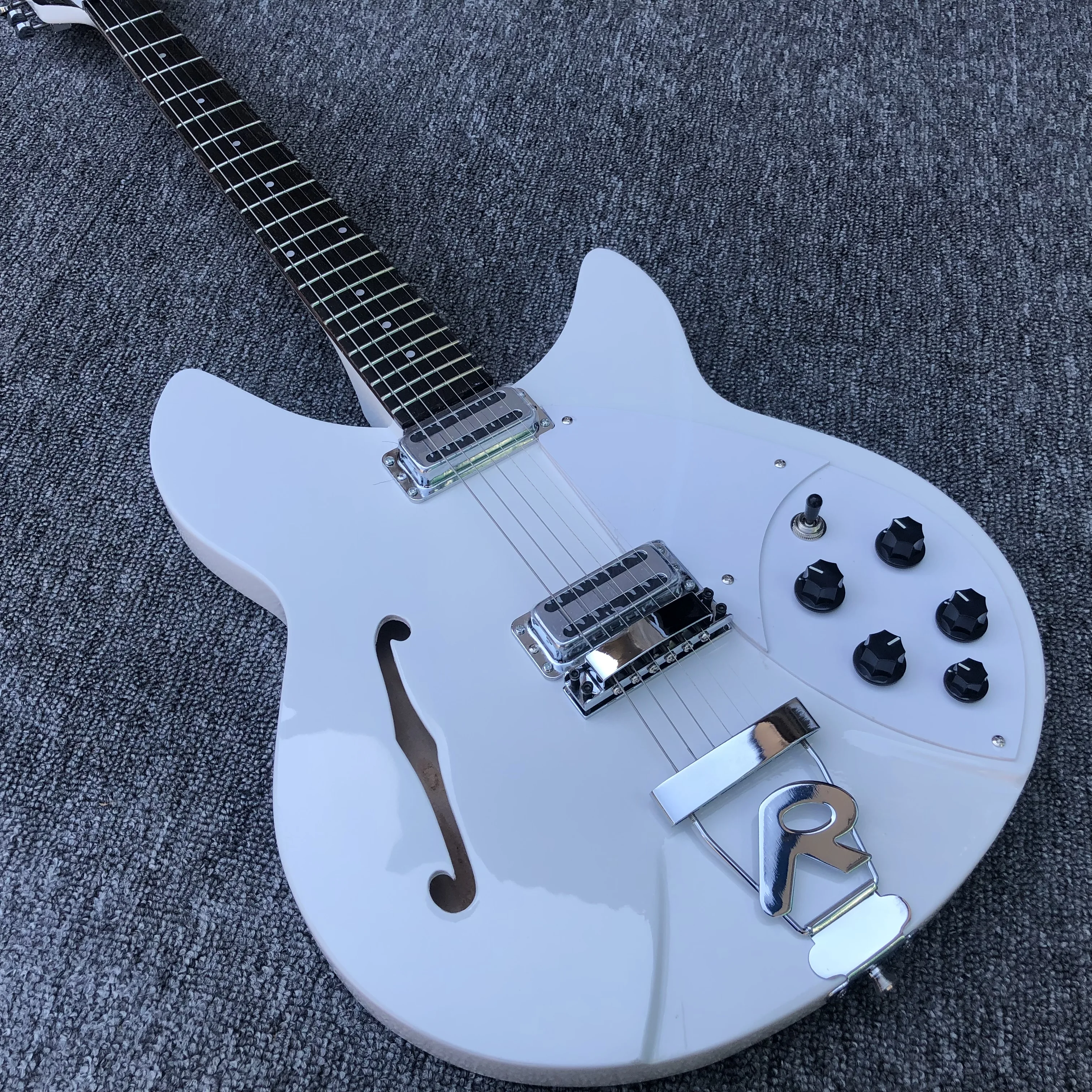 

High quality 6 String Electric Guitar, Ricken 360 Electric Guitar,White paint body with F hole,free shipping
