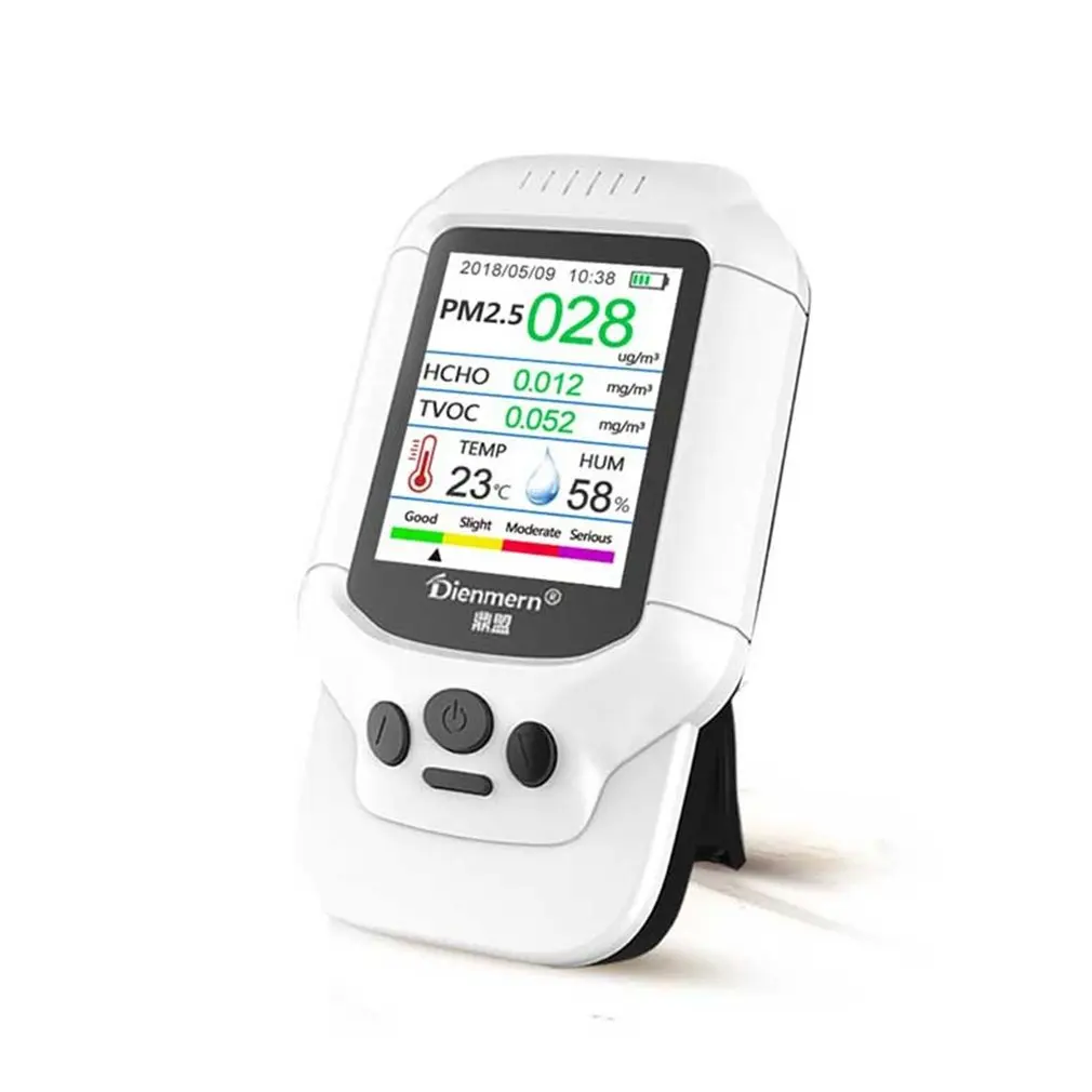 PM2.5/CO2/TVOC/HCHO тестер AQI анализа качества воздуха детектор температуры и влажности монитор домашний счетчик смога
