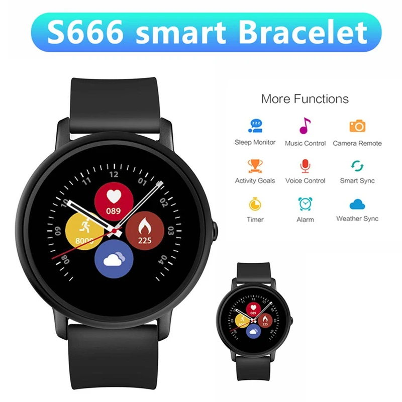 Zgpax S666 Smart Bracelet Heart Rate Sleep Exercise Data Monitoring Bluetooth Call Smart Bracelet Watch Waterproof Ip67 Press