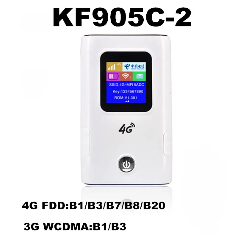 KuWFi 4G WiFi роутер 5200mAh power Bank 4G LTE карманный мобильный Wifi точка доступа разблокировка FDD/TDD глобальная sim-карта до 10 пользователей - Цвет: KF905C-2