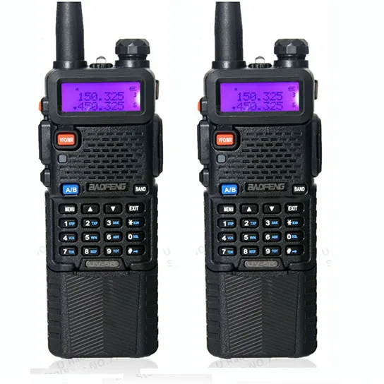 2 PCS Two Way Radio Walkie Talkie Baofeng uv-5r 3800 Battery For CB Ham Radio Station uv 5r VOX Comunicador Portable Radio Sets hunting walkie talkies Walkie Talkie