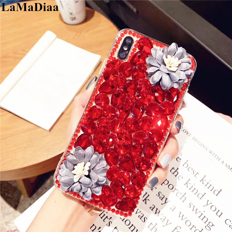 Luxury 3D Color Diamond Case Rhinestone Bling Phone Cover Fundas Coque For Samsung j3 j5 j7 2016 2017 Prime j4 j6 j8 2018 | Мобильные
