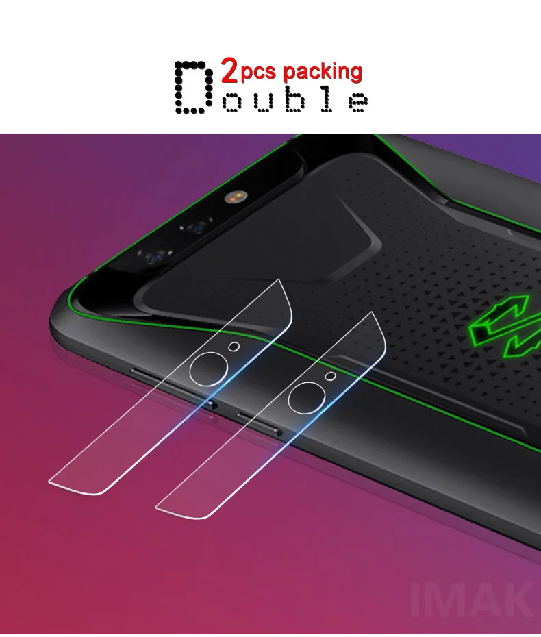 2 шт. защитная пленка из стекла высокой четкости для Xiaomi Blackshark 2 Blackshark Helo Imak camera Len пленочная линза покрытие