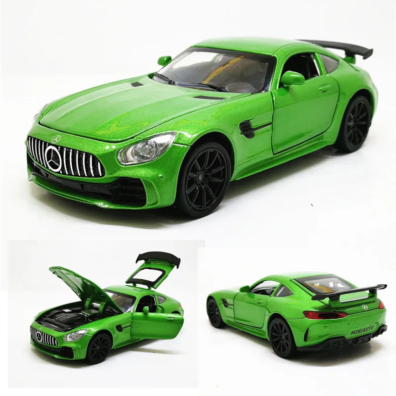 

Boxed Model Sound And Light Warrior Alloy Car Model 1:32 Mercedes AMG-GT Toy Car Model Decoration