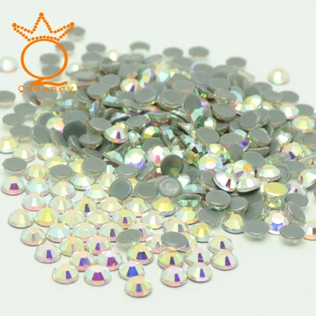 

1440PCS Hot Fix Rhinestones Iron On Rhinestones For Clothes High Quality SS3 SS4 SS5 SS6 SS8 SS10 Glass Crystal AB Hot Fix Stone