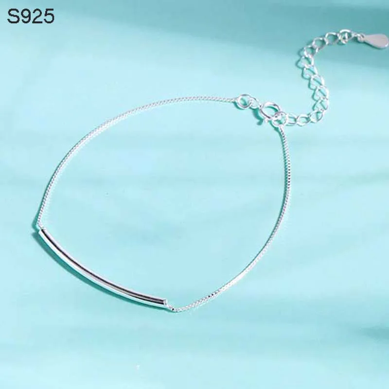 

Genuine Real Pure Solid 925 Sterling Silver Bracelets Bangles for Women Jewelry Simple Female Bracelet Hand Band