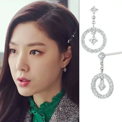 Серьги с принудительным приземлением любви Hyun Bin Son Ye Jin серьги в Корейском стиле