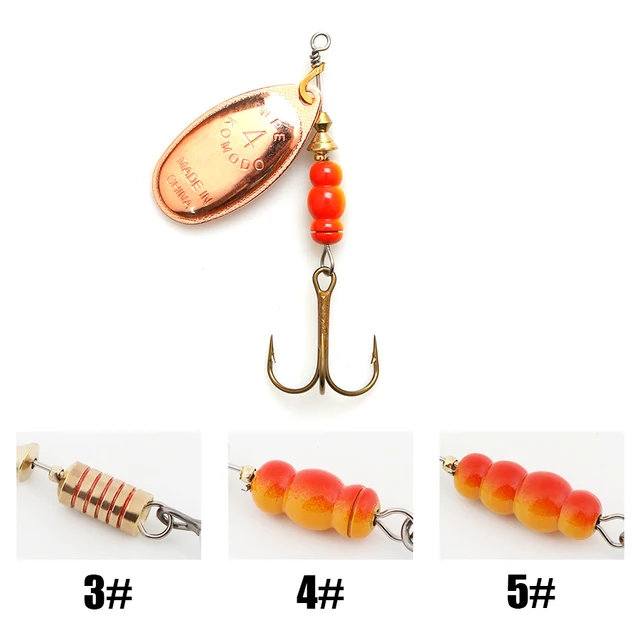 W.P.E Brand 1pcs Spinner Lure 6.5g/9.7g/13.4g Bass Fishing Bait Metal Spoon Lure Treble Hook Fishing Tackle Hard Lure CrankBaits 03