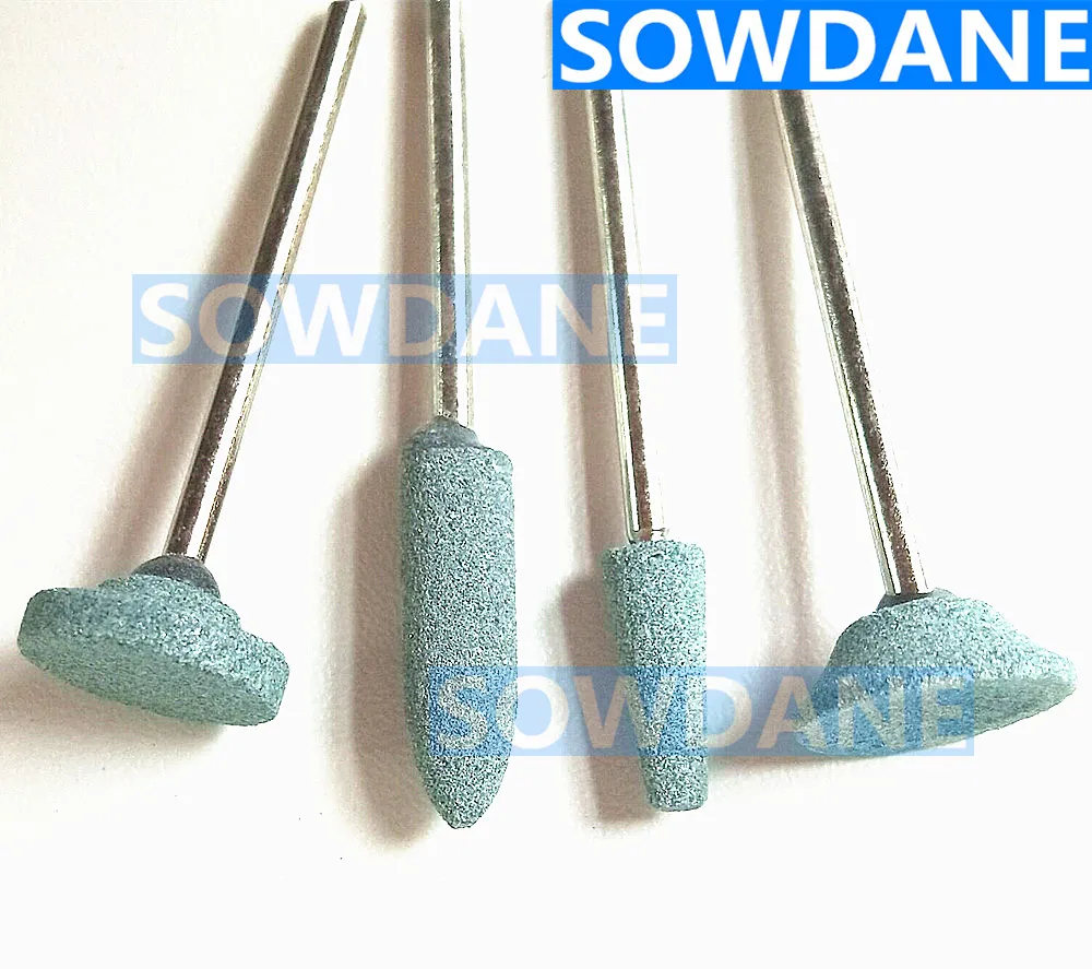 20 pieces Dental Denture Polishing Bur Green Sand Stone Materials Round