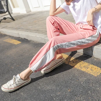 

Fashion Women Casual Loose Ankle-length Pants Harem Sweatpants Trousers Joggers Sweat Wear Candy Color Pantalon Femme