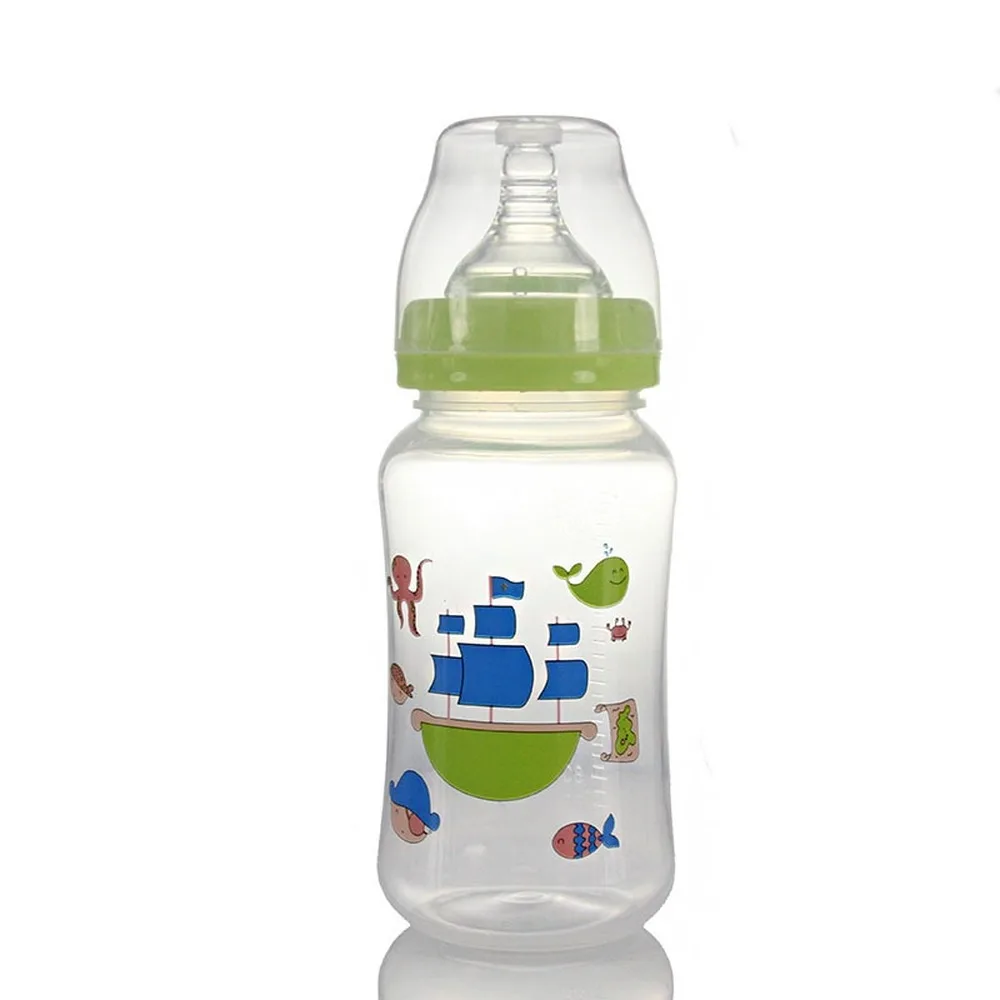 320mL Newborn Children Infant Baby Boy Girl Wide Mouth PP Feeding Bottle Drinking Water Breast-like Feeling