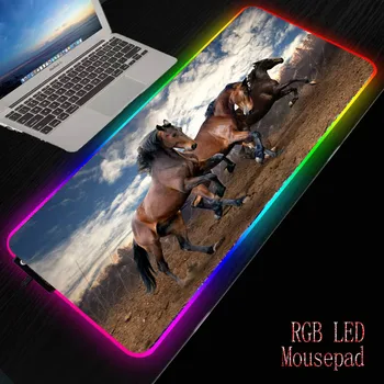 

MRGBEST Brown Horse Animal Gaming Large Mousepad Gamer Big Computer Mouse Mat Office Desk Mat Keyboard Pad Mause Pad for Game