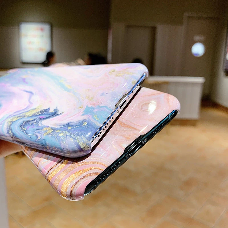 Чехол для телефона с художественной мраморной текстурой iPhone 11 XR XS X Max 7 8 6 6S Plus