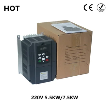 

VFD 220 5.5KW AC 220V 5.5KW/7.5KW Variable Frequency Drive Speed Controller Inverter Motor VFD Inverter