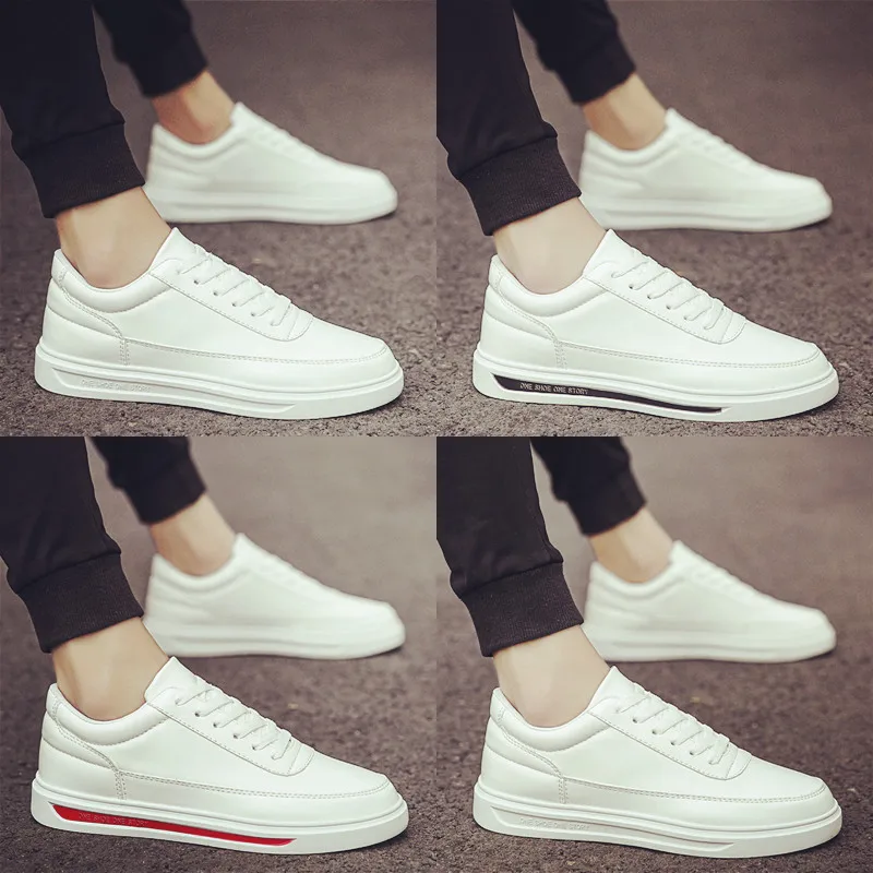 

Winter New Style Breathable Small White Shoes Men Shoes Korean-style Trend Versatile Flat Shoes Students MEN'S Casual Shoes Whit