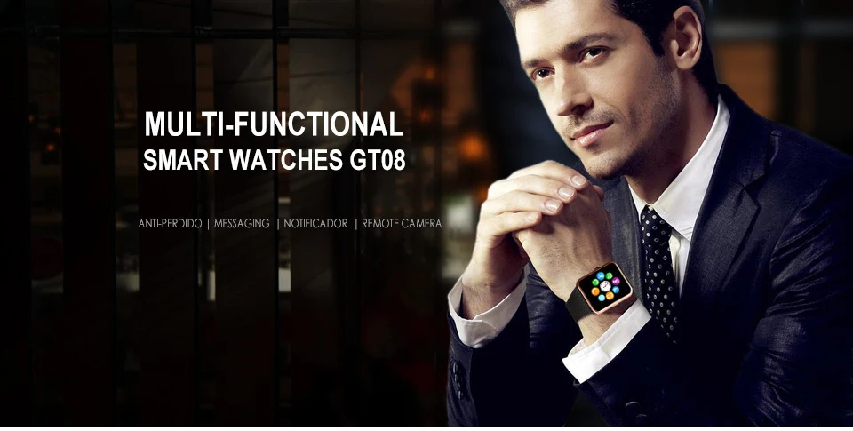 Умные часы GT08, синхронизация уведомлений, поддержка sim-карты TF, bluetooth-подключение, Android телефон, умные часы из сплава 1yw