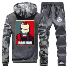 ^^Best Offers The Avengers Iron Man Thick Hoodie Sweatshirt Men Fashion camouflage Jacket+Pant 2PCS Sets Mens Streetwear 2019 Winter Warm Coat ^^Best Offers The Avengers Iron Man Thick Hoodie Sweatshirt Men Fashion camouflage Jacket+Pant 2PCS Sets Mens Streetwear 2019 Winter Warm Coat