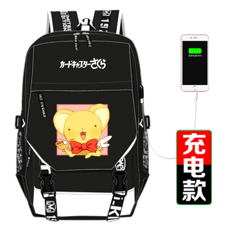Style 10 Аниме KINOMOTO SAKURA Magic USB Рюкзак Школьная Сумка для женщин и мужчин дорожные сумки косплей для детей подростков школьные сумки рюкзак подарок - Цвет: Style 10