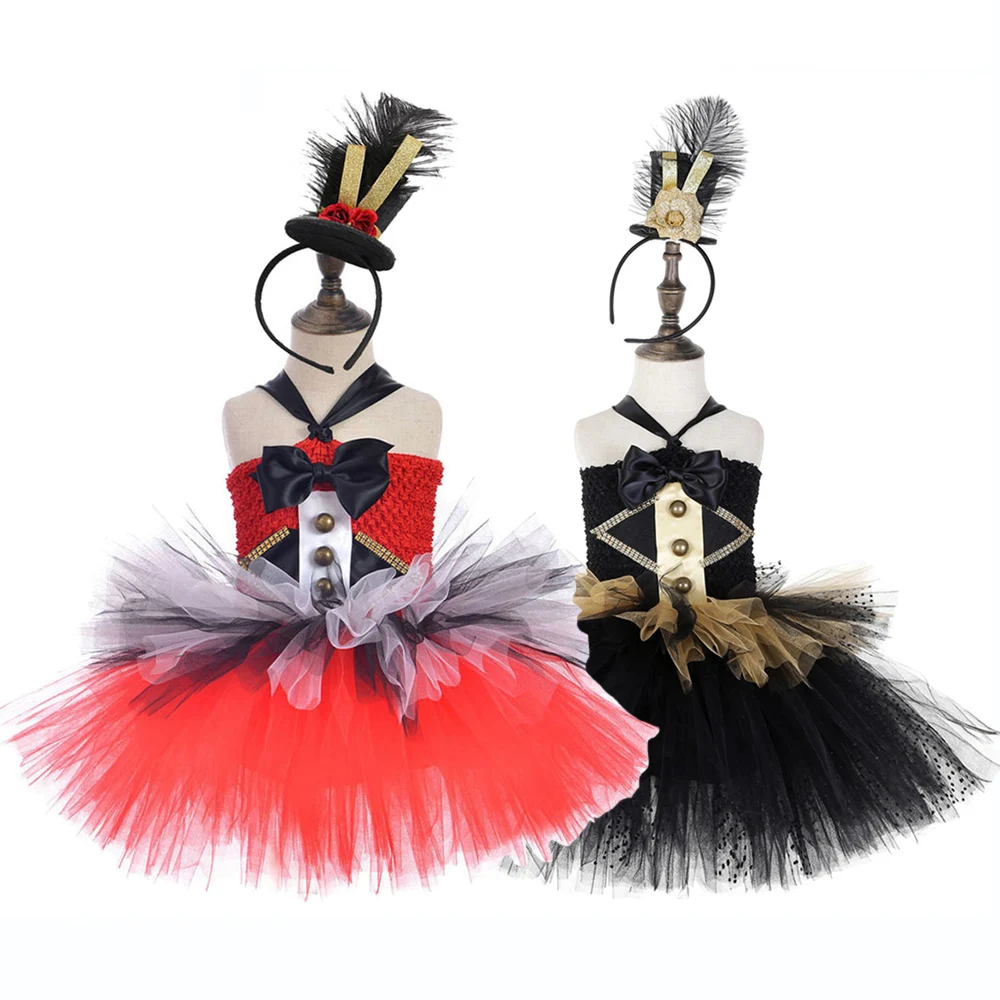 Милые Девушки Щелкунчик Игрушка Солдат Узор Платье Дети День Рождения Щелкунчик Костюм Необычные Цирк Ringmaster Девушки Одежда