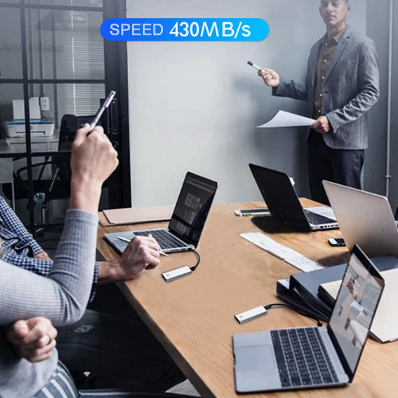 Netac Портативный SSD 128 ГБ 256 512 1 ТБ Z тонкий внешний твердотельный накопитель Тип type-C USB 3,1 супер Скорость для ноутбука, настольного компьютера