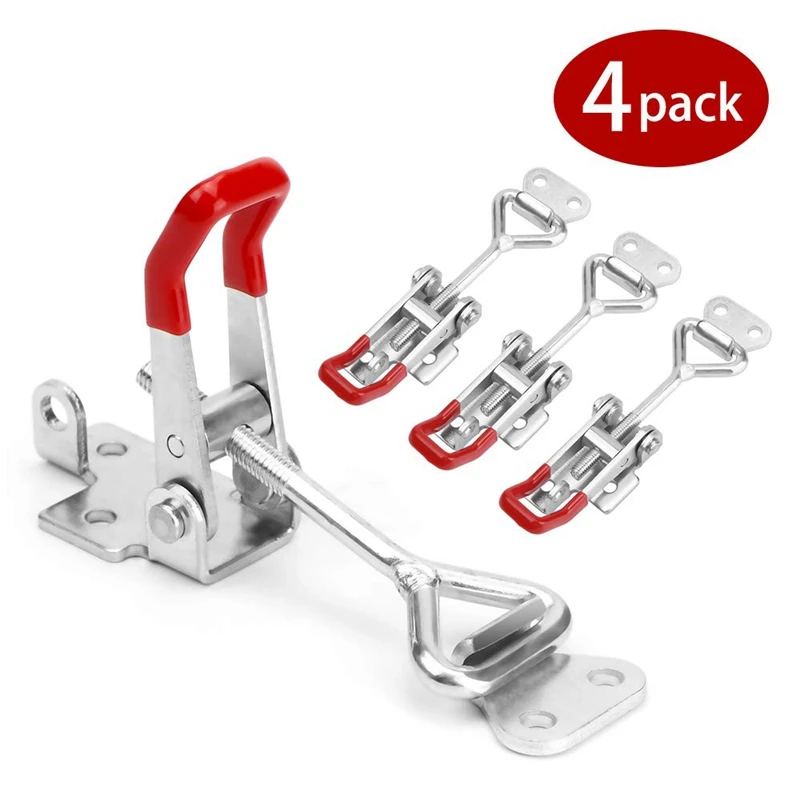 4-Pack защелка-металлическая Регулируемая дверная коробка для шкафа, чехол с защелкой-защелкой, защелкой, зажимом-550 фунтов, емкость(4.41.30.8 дюймовый