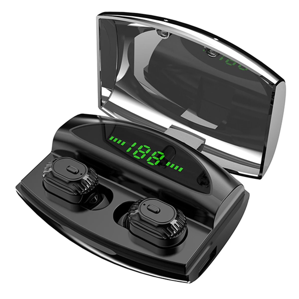 TWS Wireless BT Earphone Sports Stereo In-Ear Mini Earbuds Waterproof With Digital Display 1800mAh Charging Box​ | Электроника