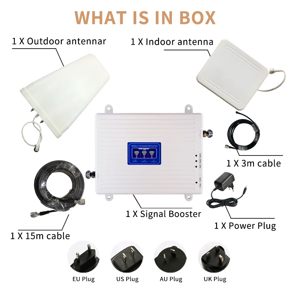 2G 3G 4G Cell Phone Booster DCS WCDMA LTE GSM  900