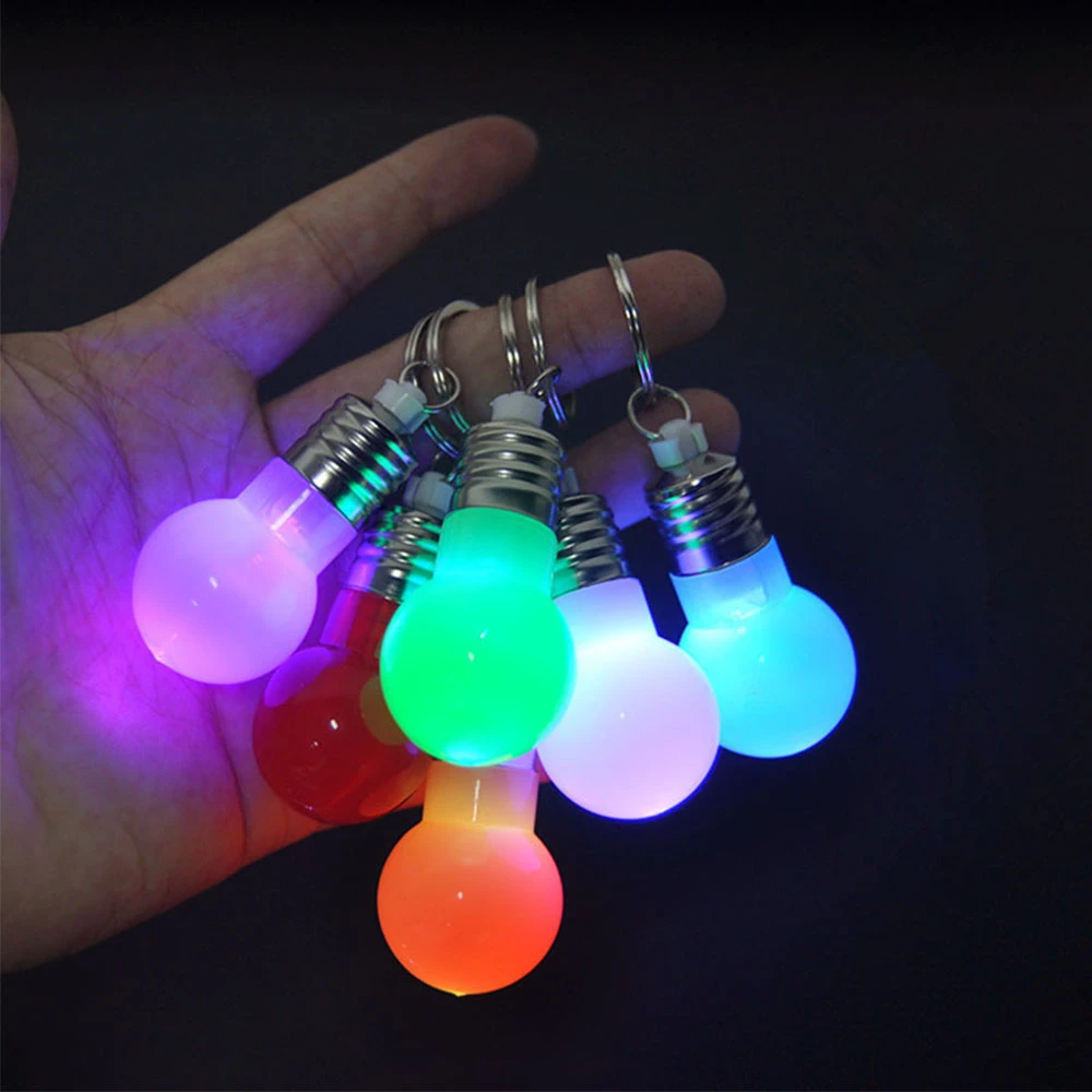 Colorful Led Flash Lights Bulb Torch Key Chain Keyring Colorful Led Flash Lights Bulb Torch Key Chain Keyring