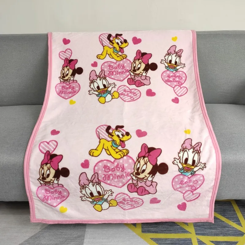 

Disney Baby Pink Minnie Mouse Daisy Duck Sleeping Covers Mickey Mouse Cuddly Blanket Throw 70x100cm for Baby Boys Girls Present