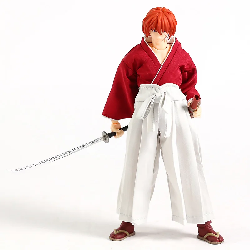 Rurouni Kenshin Himura Kenshin ПВХ фигурка Коллекционная модель игрушки(настоящая одежда