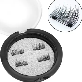 

3D netic False Eyelashes Natural Eye Lashes Extension 4Pcs/2Pair netic Eyelashes